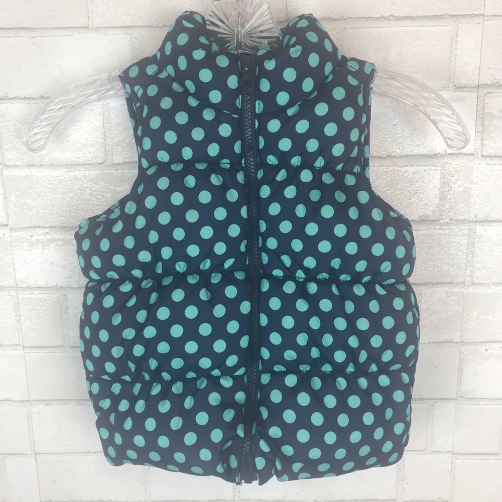 Old Navy Polka Dot Puffer Vest Size XS 5